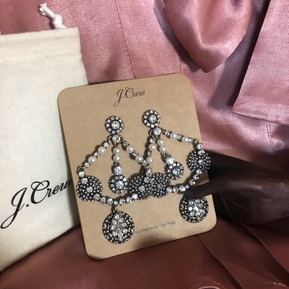 J. Crew chandelier earrings New w/ dust bag